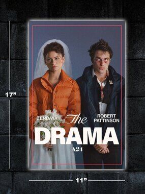 The Drama movie poster - 11x17 wall art print merch Zendaya Robert Pattinson